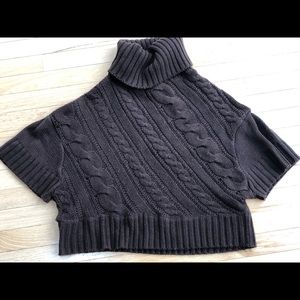 Asymmetric crop top sweater one size